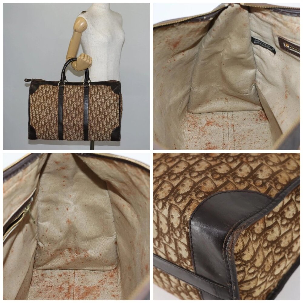 Christian Dior Trotter Canvas Boston Bag Brown - Picture 16 of 16